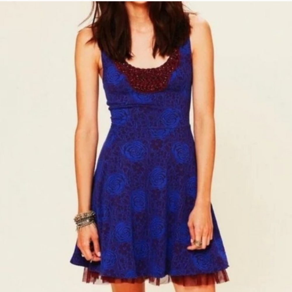 Free People Rock Princess Fit and Flare Dress EUC